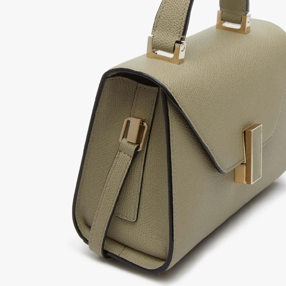 Valextra Borsetta a mano da Donna in Pelle rigida Verde tundra | Valextra Iside In Saldo
