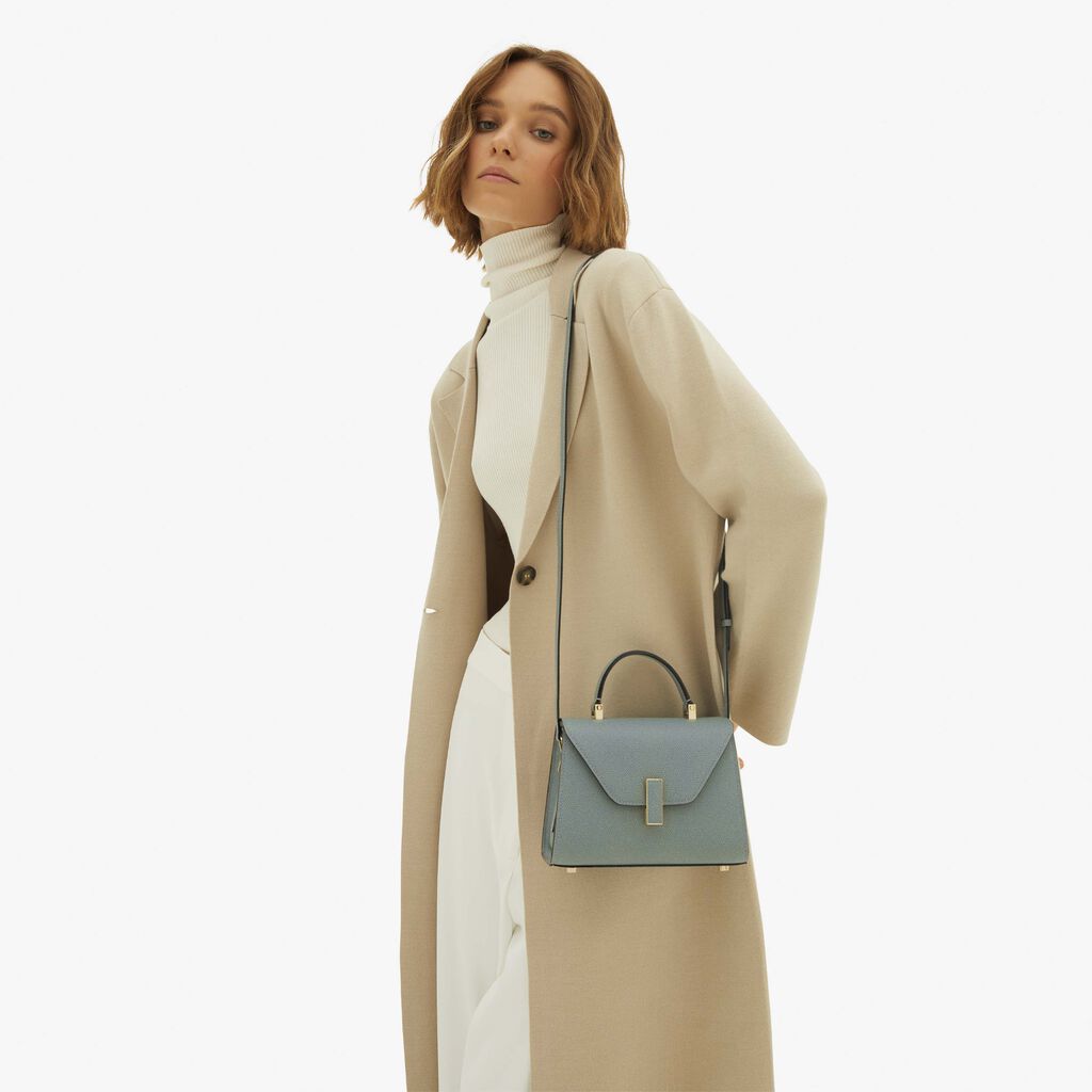 Valextra Borsa a mano Micro in Pelle Blu | Valextra Iside Nuova