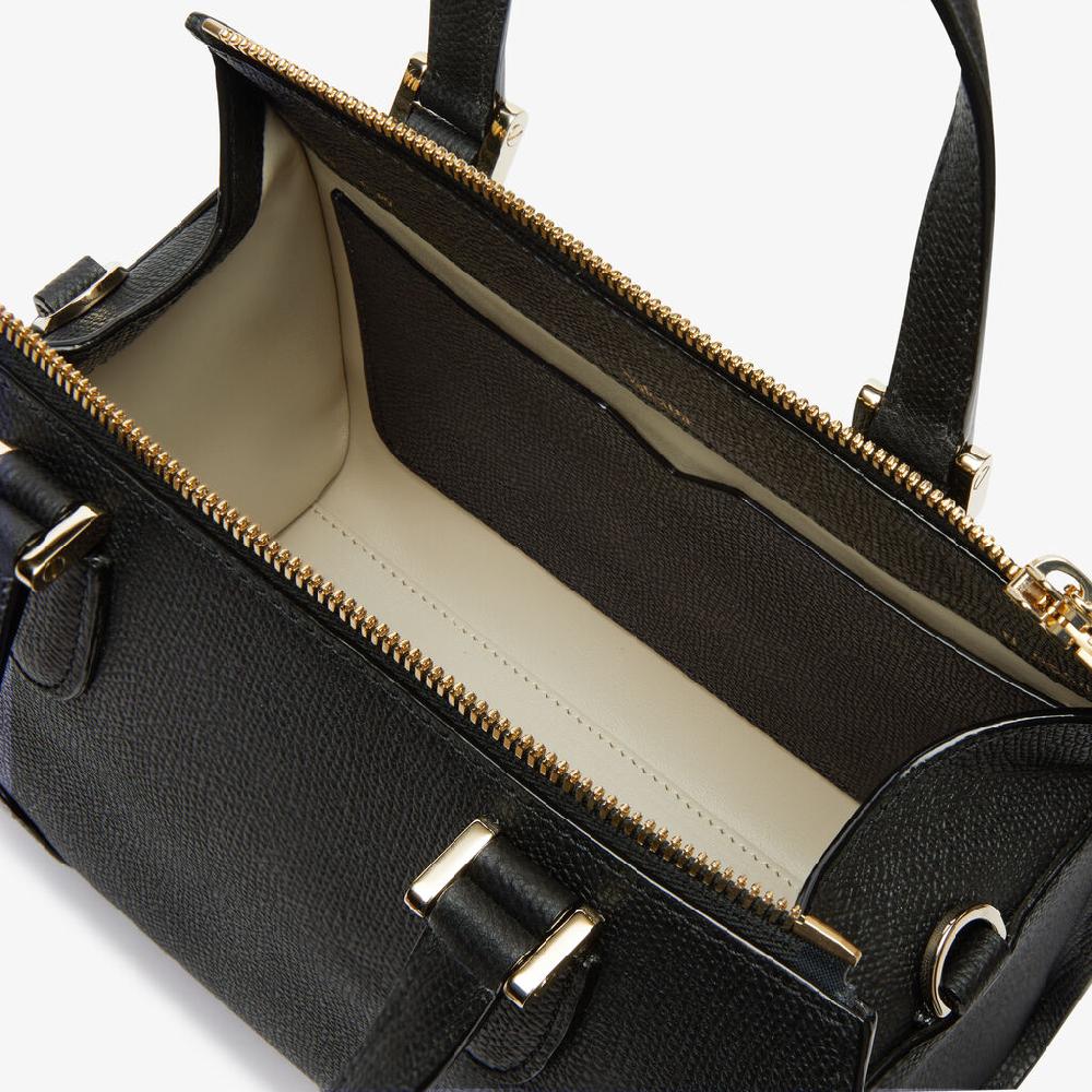 Valextra Borsa bauletto Mini elegante in Pelle Nera | Valextra Babila Moda