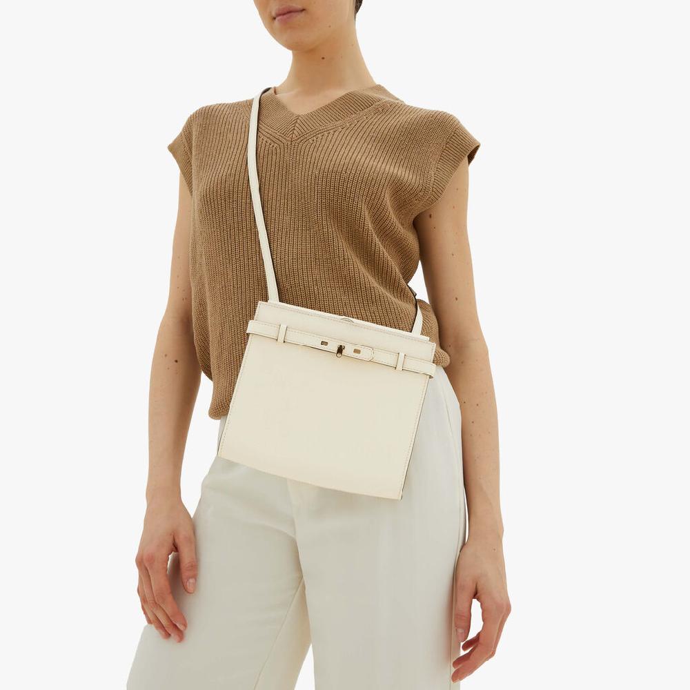 Valextra Borsa a tracolla Mini in Pelle Bianca | Valextra Brera Promozione
