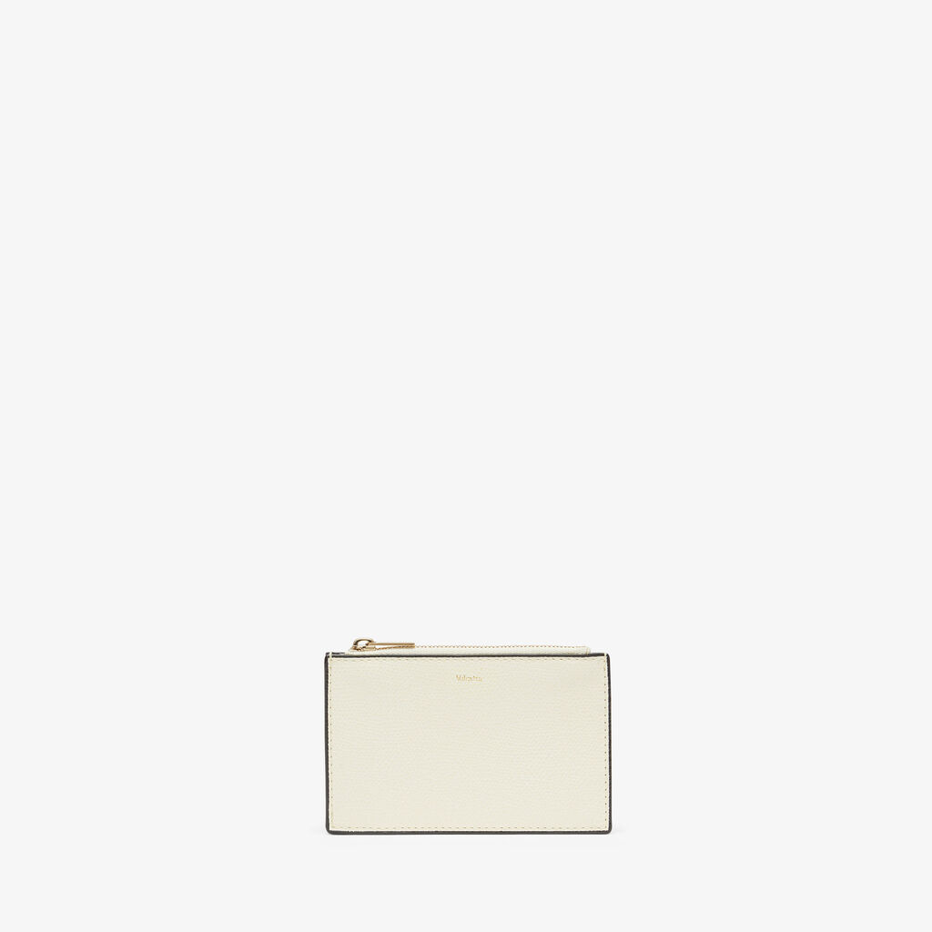 Valextra Porta carte raffinato in Pelle Bianca con zip | Valextra Acquista Ora