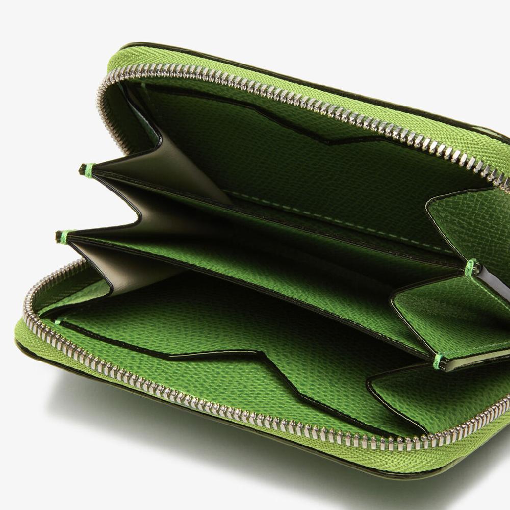 Valextra Portacarte da Donna in Pelle Verde | Valextra Zip Around Promozione Limitata