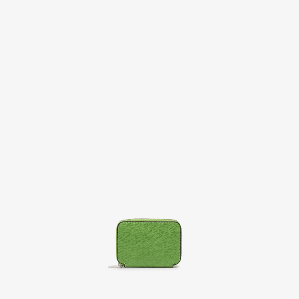 Valextra Portacarte da Donna in Pelle Verde | Valextra Zip Around Promozione Limitata