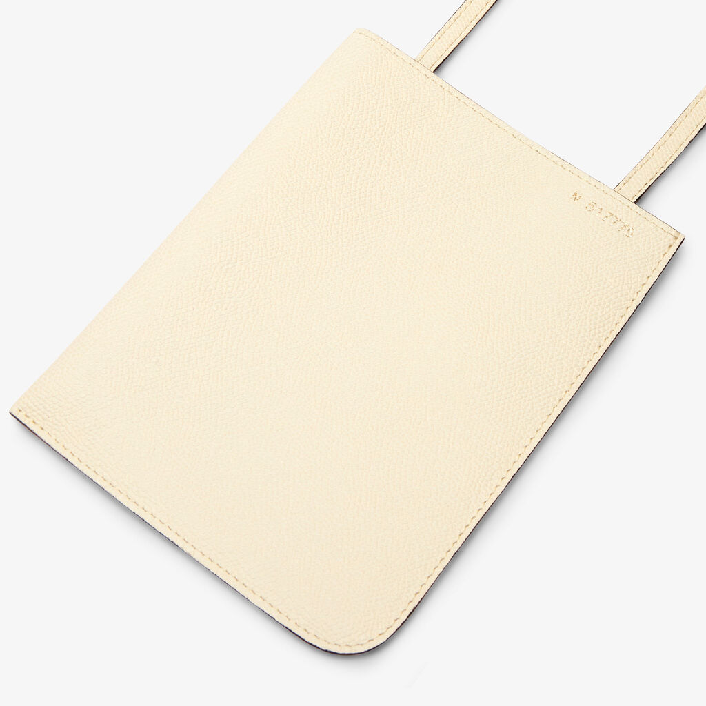 Valextra Borsa a tracolla sottile in Pelle Bianca | Valextra Soft Shopping Online