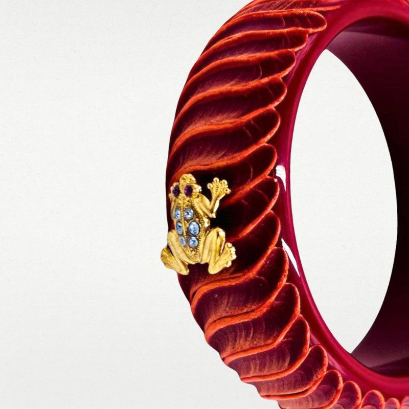 ALMALA BRACCIALE ACETATE FROG | MATTONE SCURO Affare Del Giorno