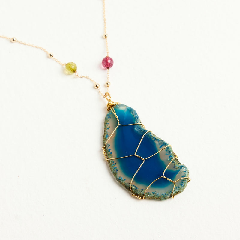 ALMALA COLLANA AGATA | BLU Outlet