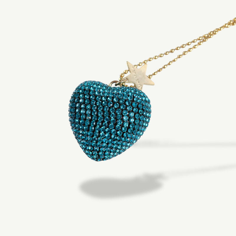 ALMALA COLLANA CUORE STRASS | TURCHESE Moda