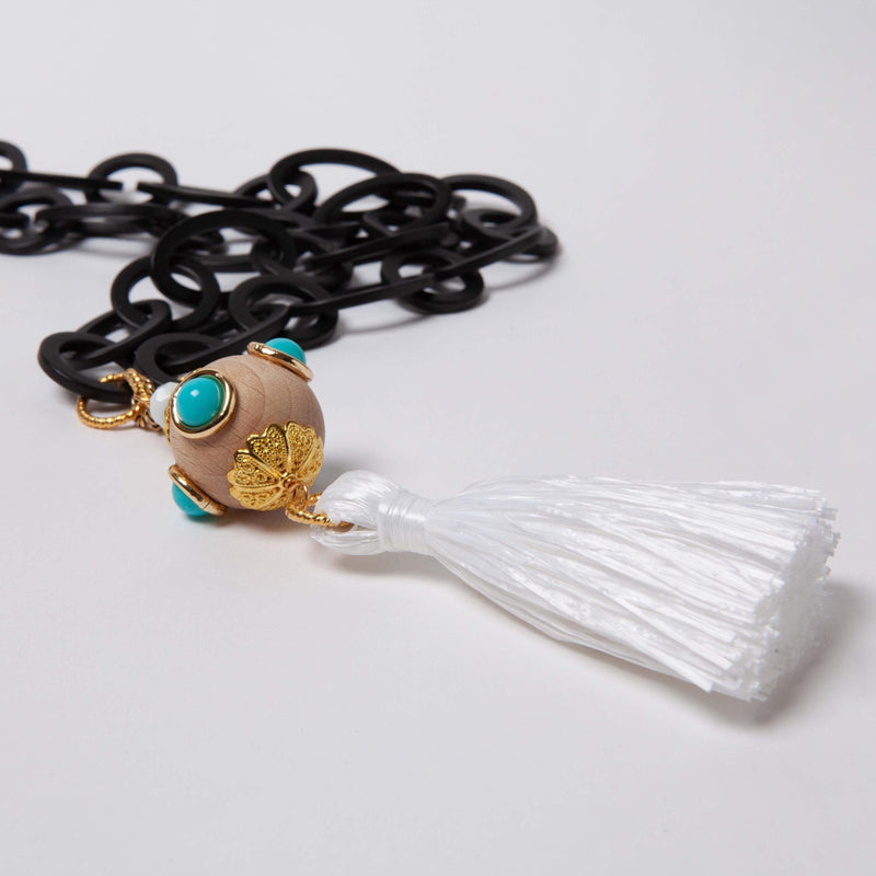 ALMALA COLLANA NAPPA BLACK & WHITE | BIANCO Saldi Di Fabbrica