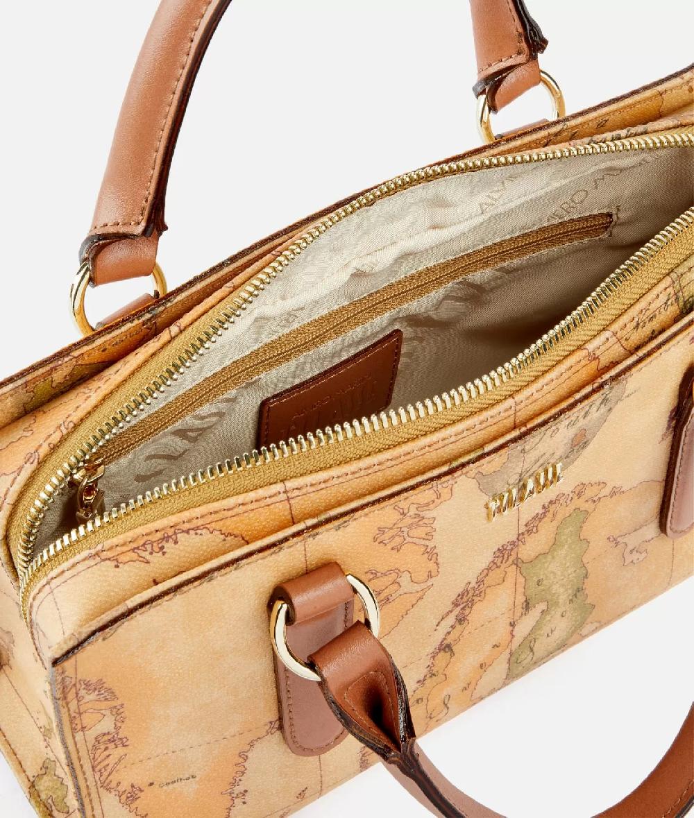 Alviero martini 1a classe Geo Classic borsa a mano con tracolla a nastro Nuova