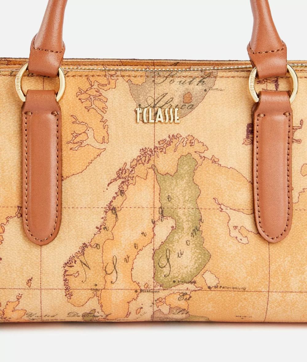 Alviero martini 1a classe Geo Classic borsa a mano con tracolla a nastro Nuova