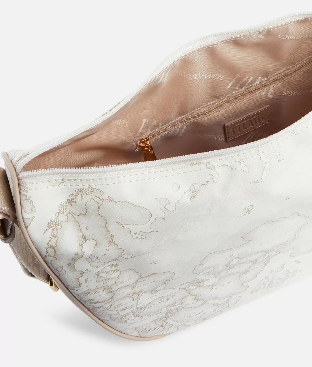 Alviero martini 1a classe Geo Soft White tracolla a mezzaluna grande Offerta