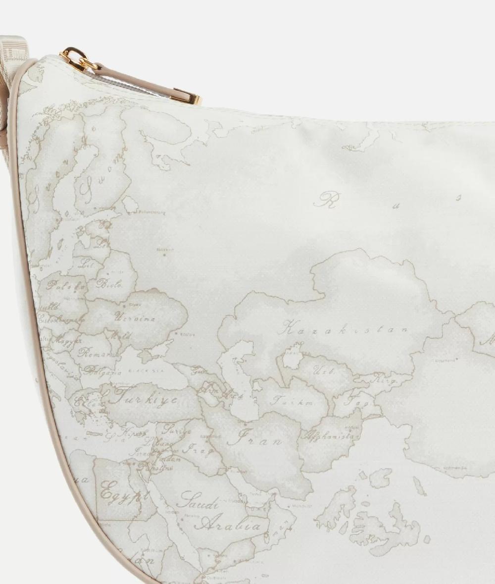 Alviero martini 1a classe Geo Soft White tracolla a mezzaluna grande Offerta