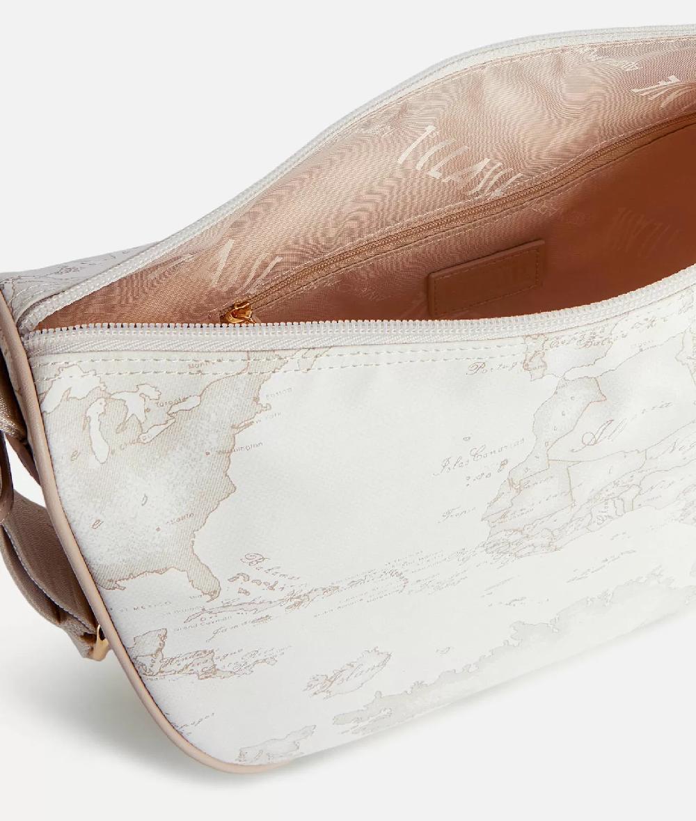 Alviero martini 1a classe Geo Soft White tracolla a mezzaluna media Economico