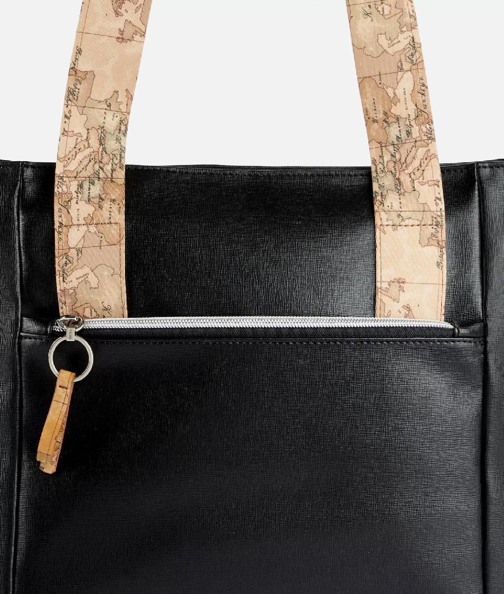 Alviero martini 1a classe Borsa shopping Donnavventura in tessuto saffiano Nera Sottocosto