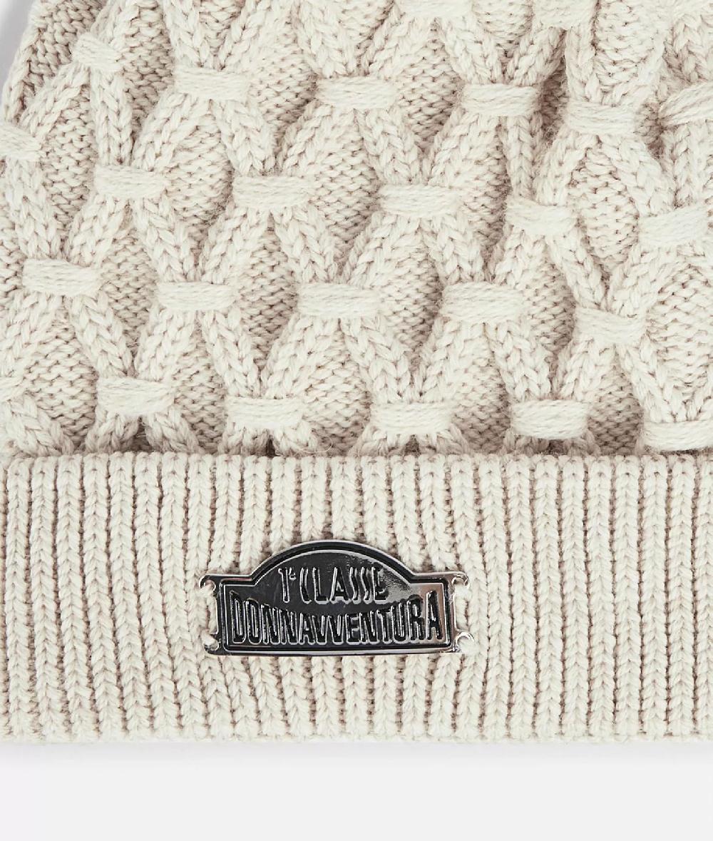 Alviero martini 1a classe Berretto in misto lana con pompon Bianco Latte Saldi