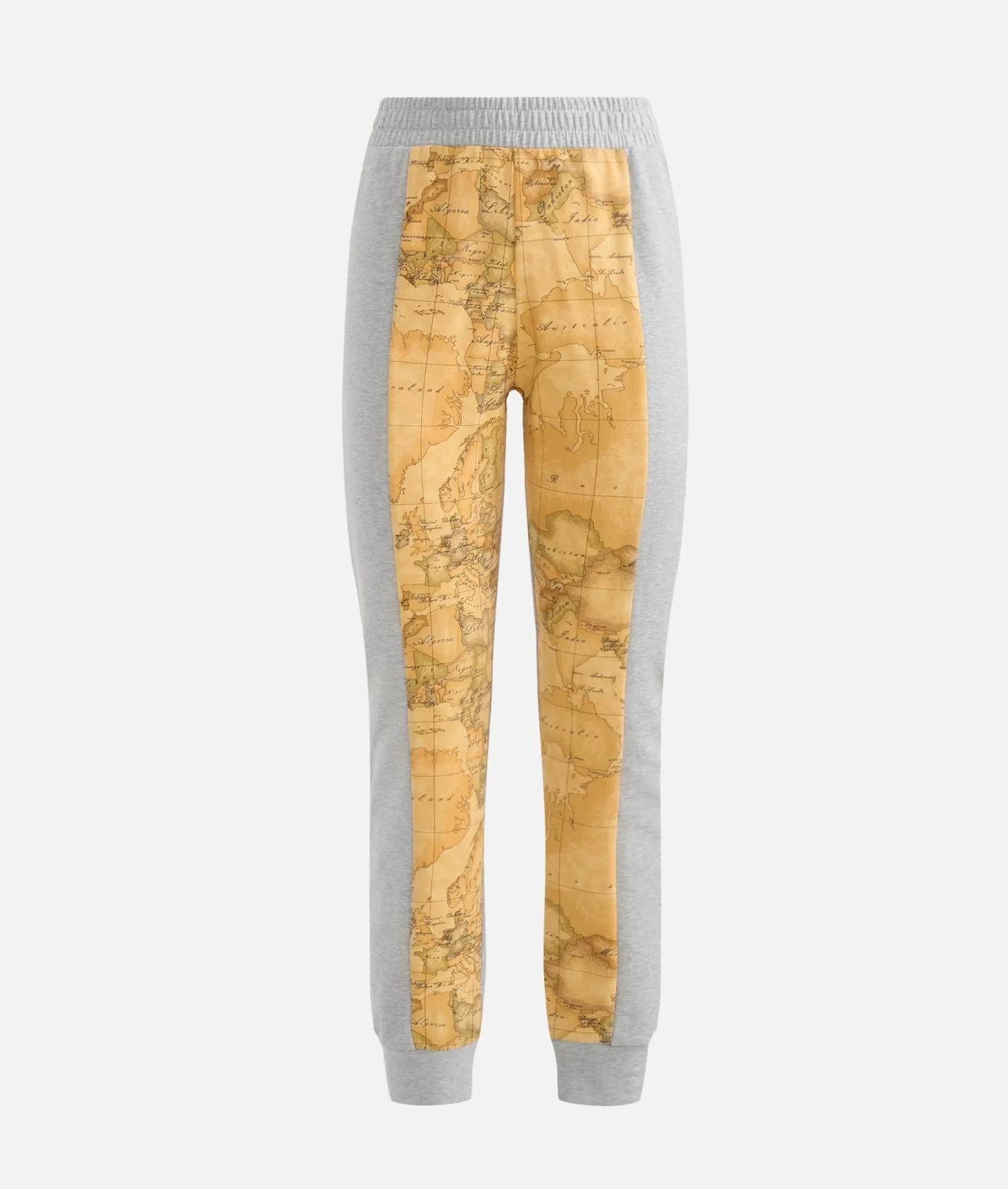 Alviero martini 1a classe Pantaloni in felpa garzata stretch con intarsio Geo Classic Grigi Negozio