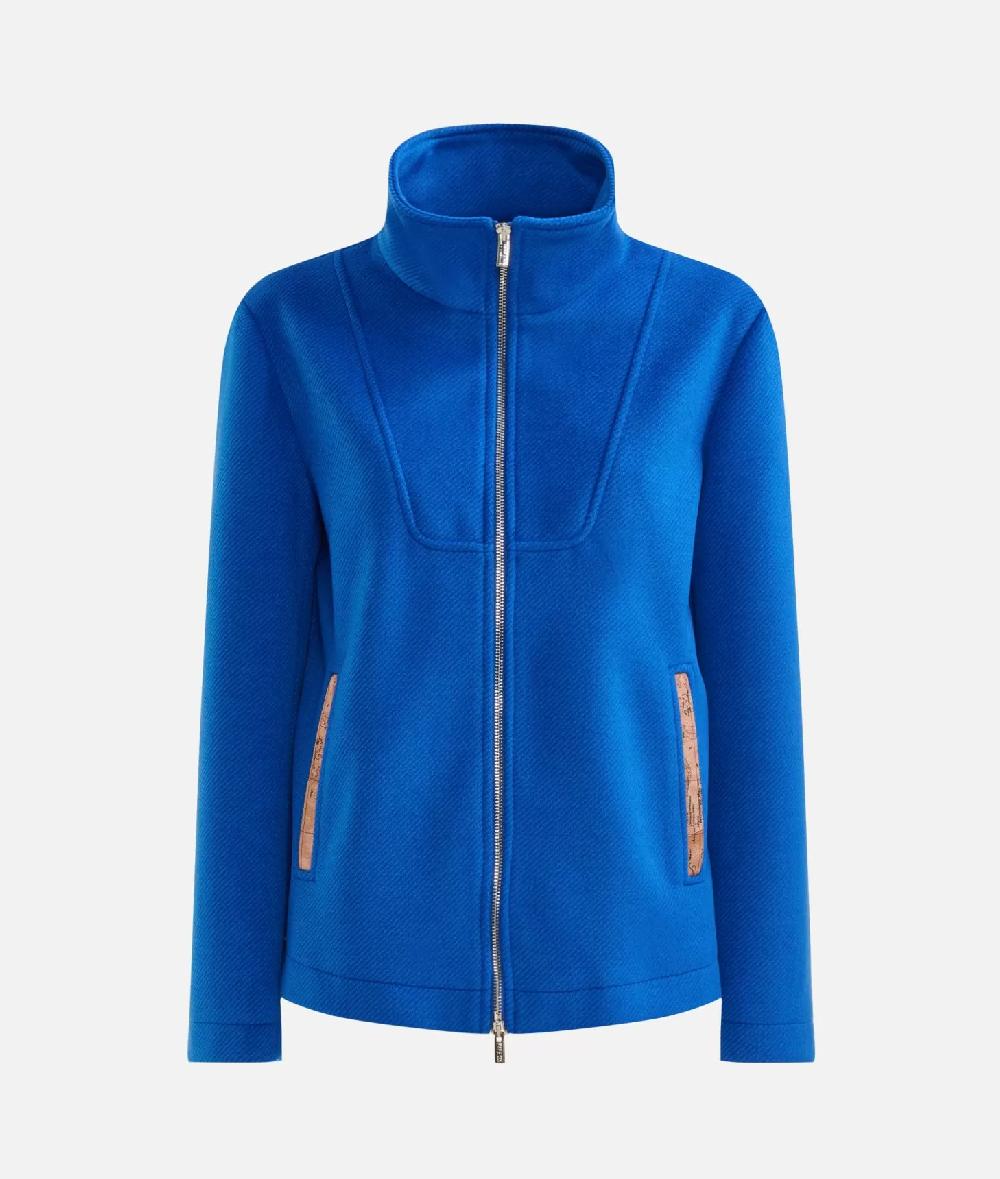 Alviero martini 1a classe Giubbino corto in panno diagonale con zip Denim Spedizione Gratuita