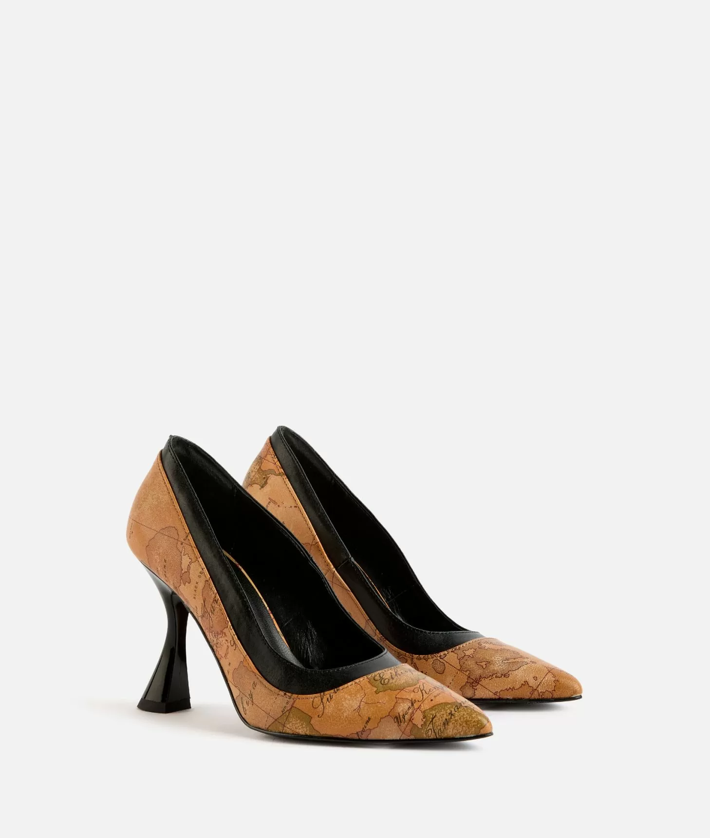 Alviero martini 1a classe Décolleté in nappa con tacco a rocchetto Geo Classic Qualità Garantita