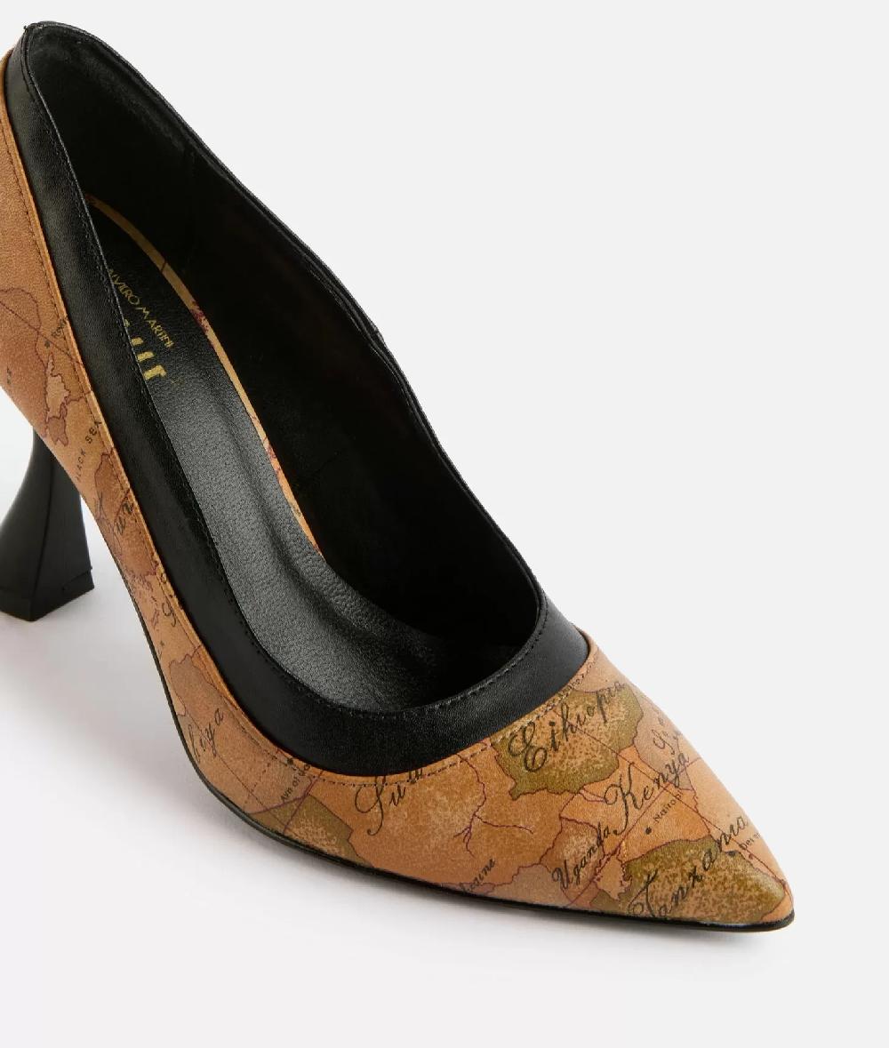 Alviero martini 1a classe Décolleté in nappa con tacco a rocchetto Geo Classic Qualità Garantita