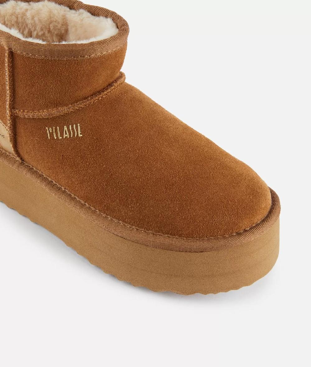 Alviero martini 1a classe Mini stivaletti imbottiti in pelle scamosciata con logo 1ᴬ Classe Naturali Prezzo Ridotto