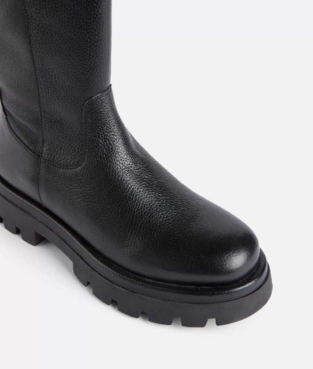 Alviero martini 1a classe Stivali in pelle granata con bottoncino 1C Neri Outlet