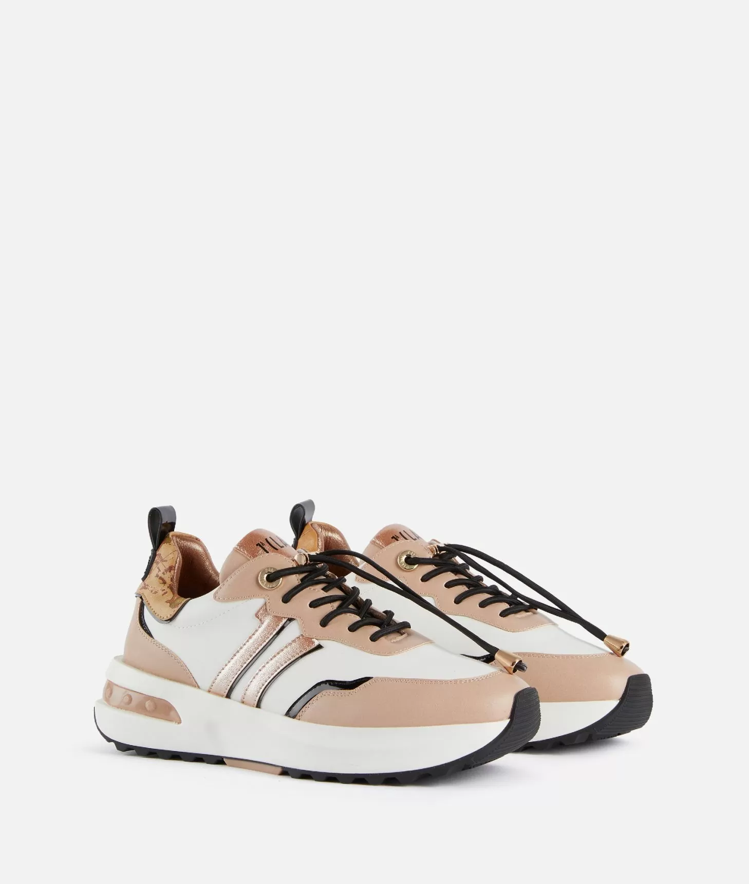 Alviero martini 1a classe Geo Road Seoul sneakers in eco nappa liscia Nude Hotsell