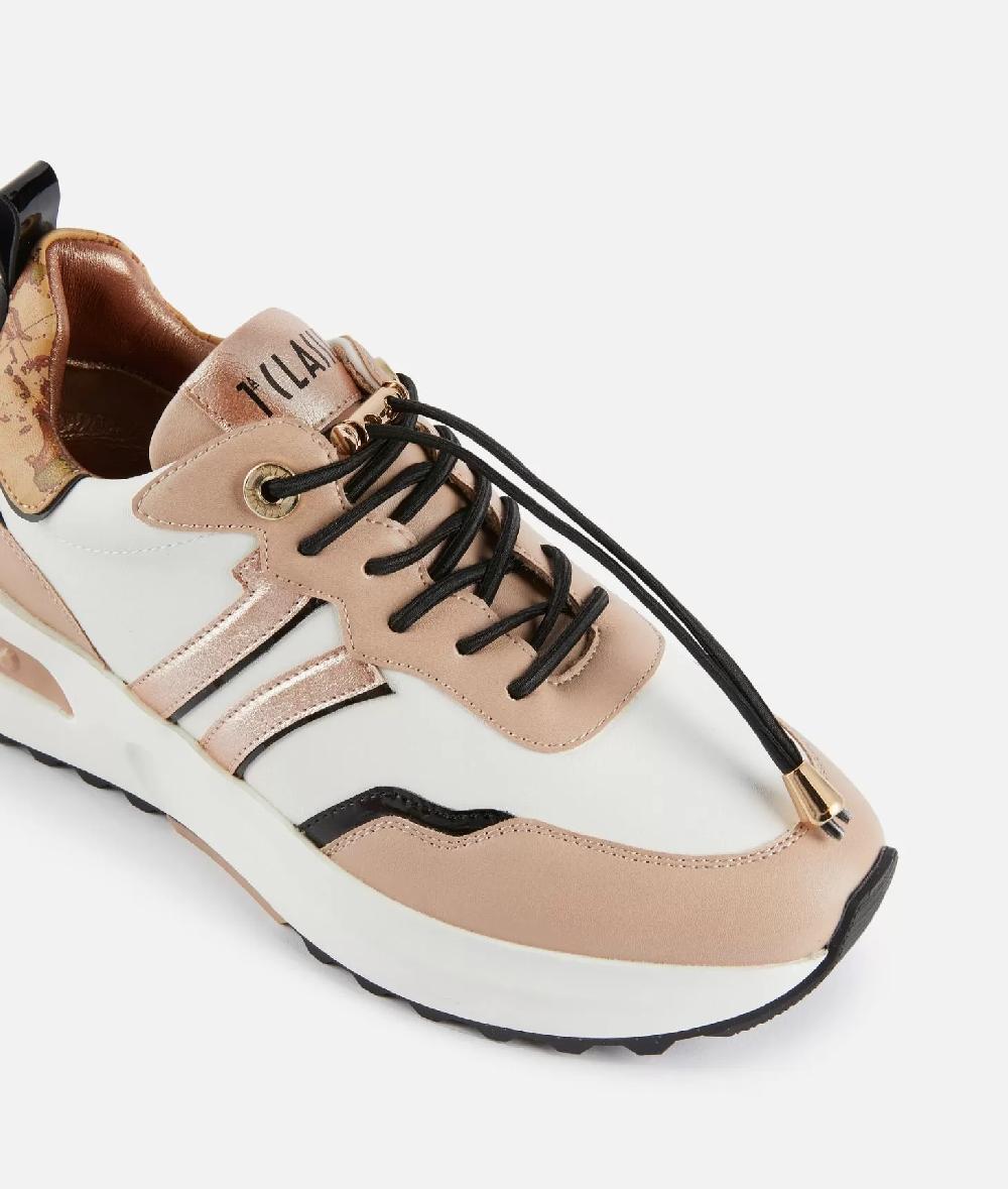 Alviero martini 1a classe Geo Road Seoul sneakers in eco nappa liscia Nude Hotsell