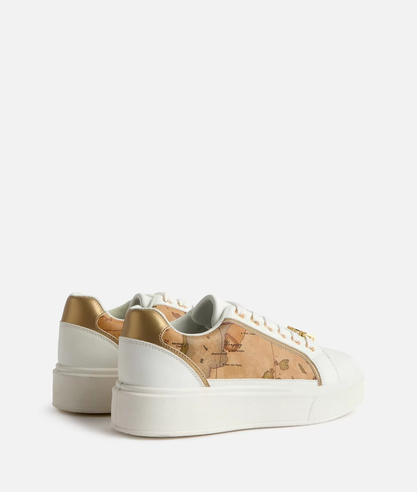 Alviero martini 1a classe Sneakers in eco nappa con passalaccio e inserti Geo Classic Bianche I Più Venduti