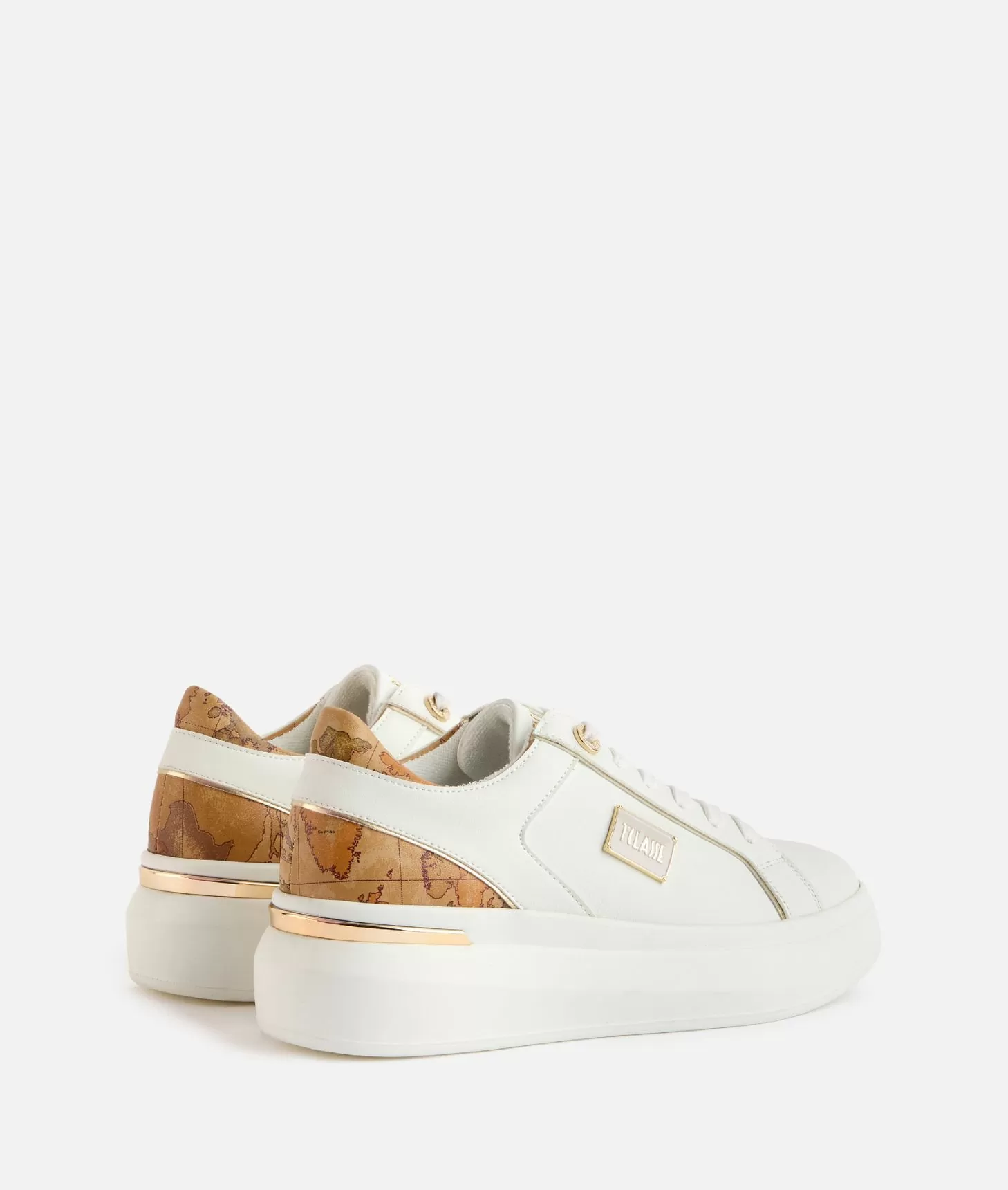 Alviero martini 1a classe Sneakers in eco nappa con targhetta smaltata 1ᴬ Classe Bianche In Saldo