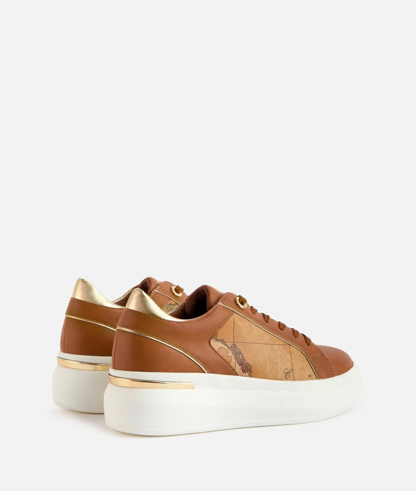 Alviero martini 1a classe Sneakers in eco nappa con logo in alta frequenza Cuoio Nuova