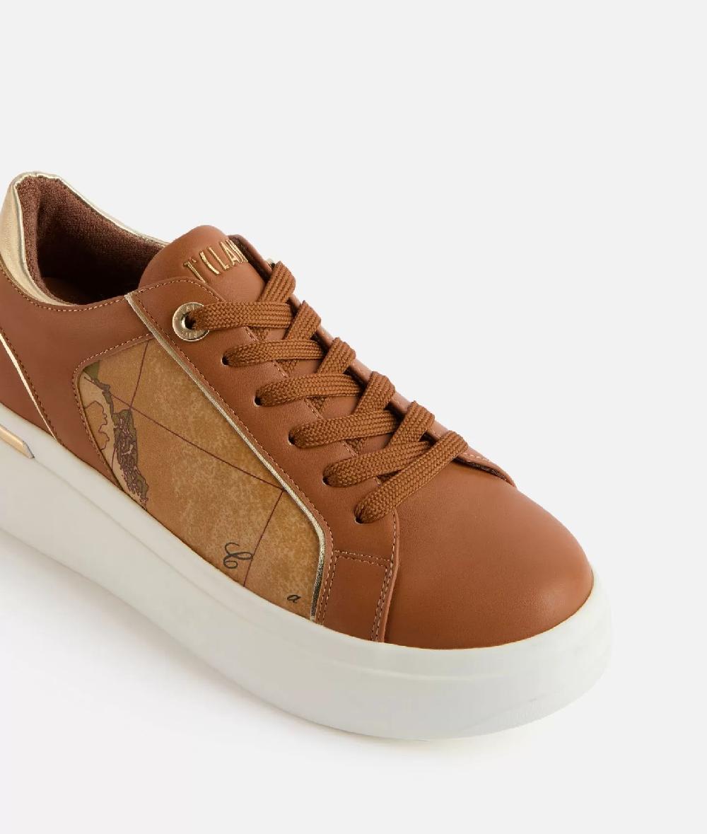 Alviero martini 1a classe Sneakers in eco nappa con logo in alta frequenza Cuoio Nuova
