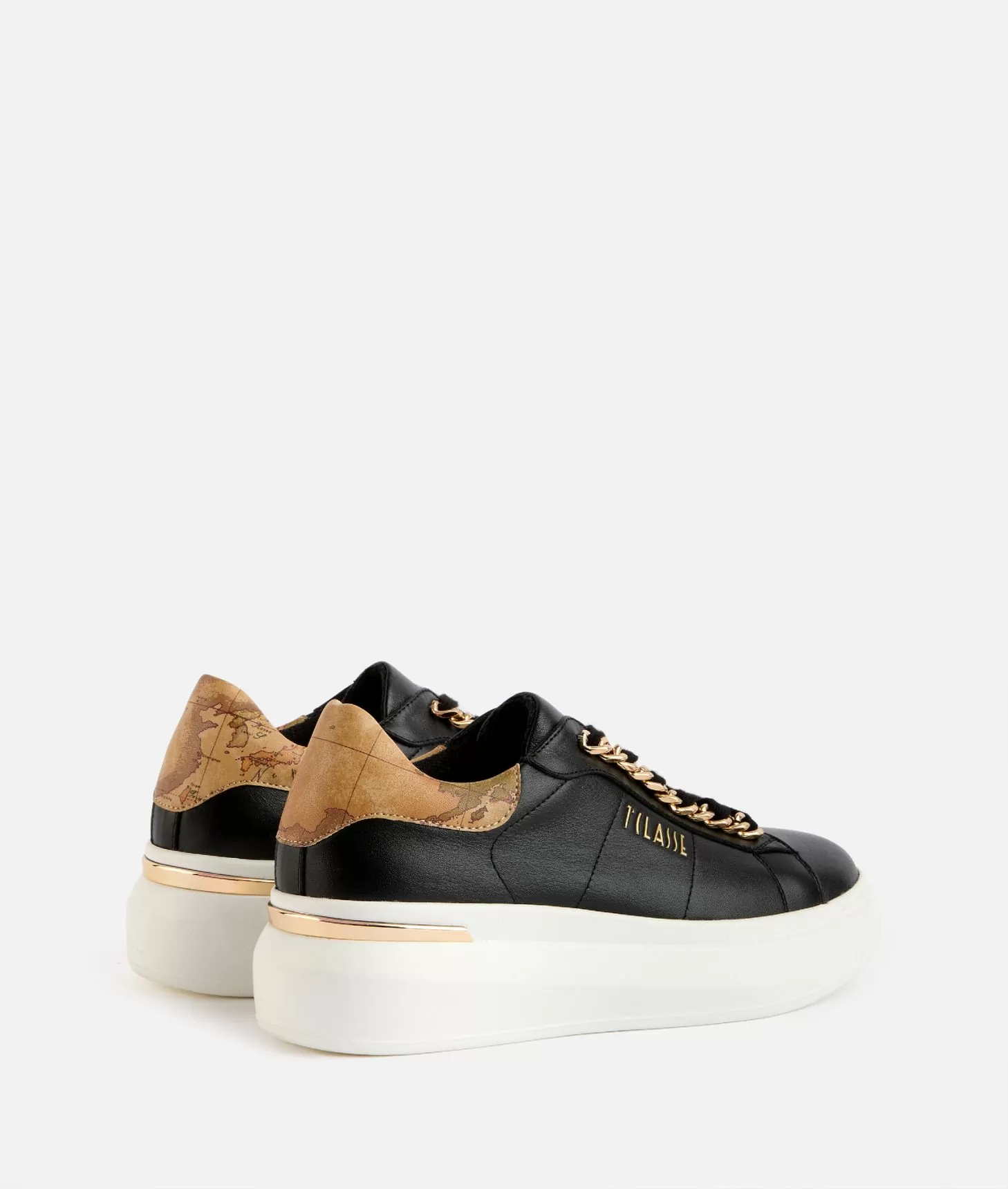 Alviero martini 1a classe Sneakers in eco nappa con dettaglio catena Nere Moda