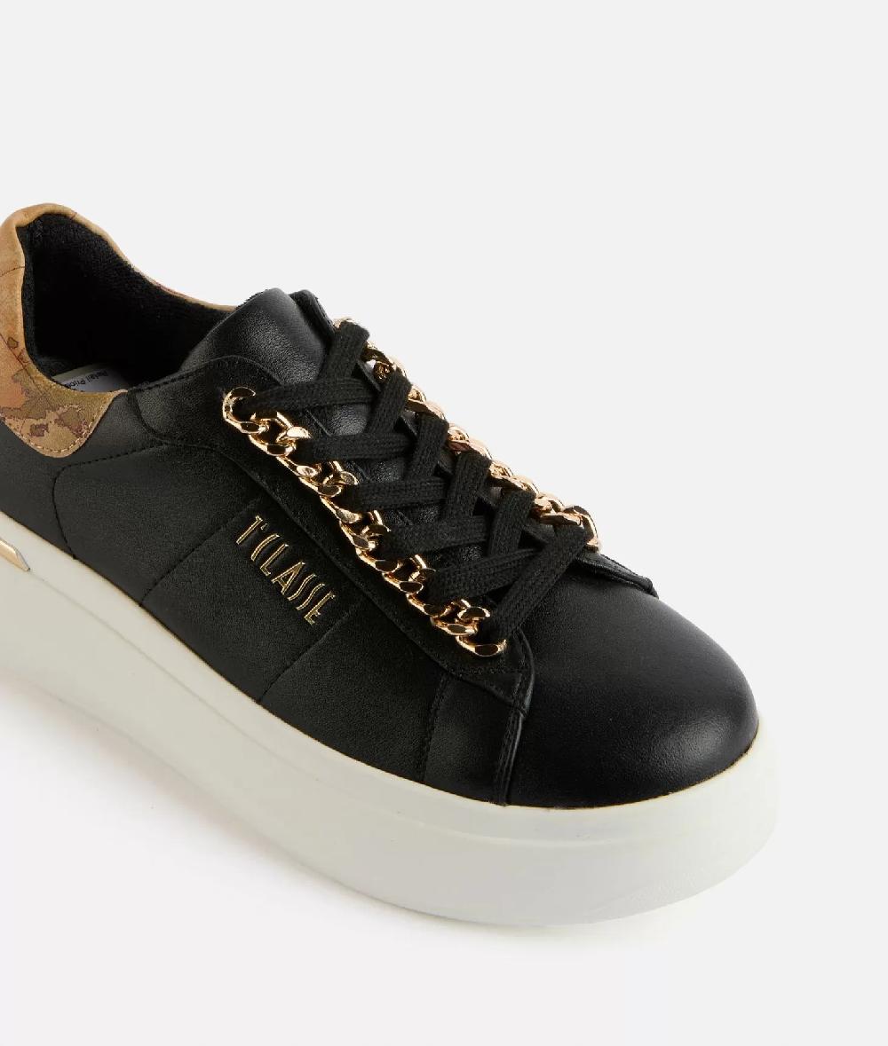 Alviero martini 1a classe Sneakers in eco nappa con dettaglio catena Nere Moda