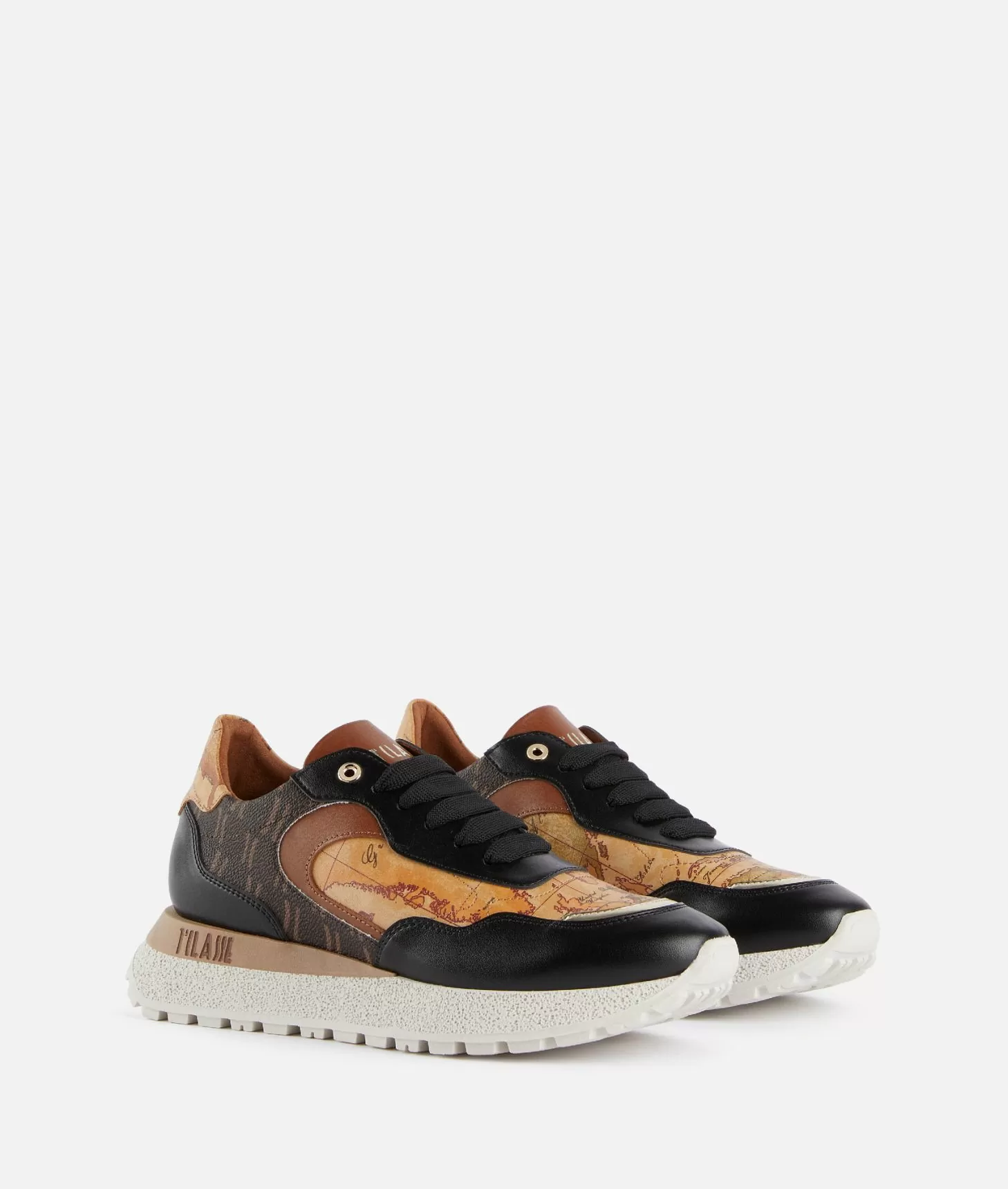 Alviero martini 1a classe Running in tessuto Monogram 1C ed eco nappa Geo Classic Nere Italia