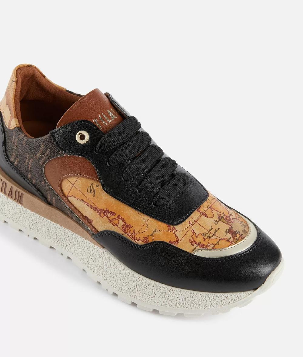 Alviero martini 1a classe Running in tessuto Monogram 1C ed eco nappa Geo Classic Nere Italia