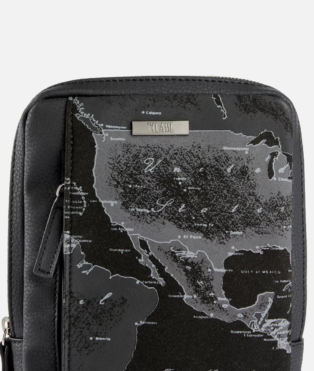 Alviero martini 1a classe Tracolla reporter in eco pelle granata con inserto Geo Night Nera Online
