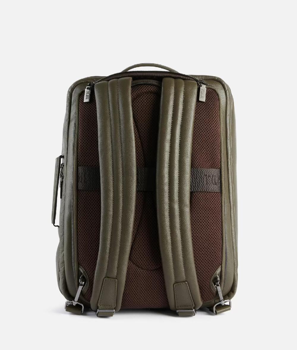 Alviero martini 1a classe Beta Leather zaino da viaggio tripla portabilità Verde Militare Hotsell