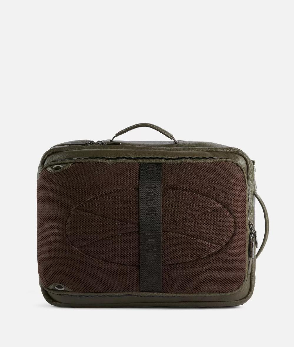 Alviero martini 1a classe Beta Leather zaino da viaggio tripla portabilità Verde Militare Hotsell