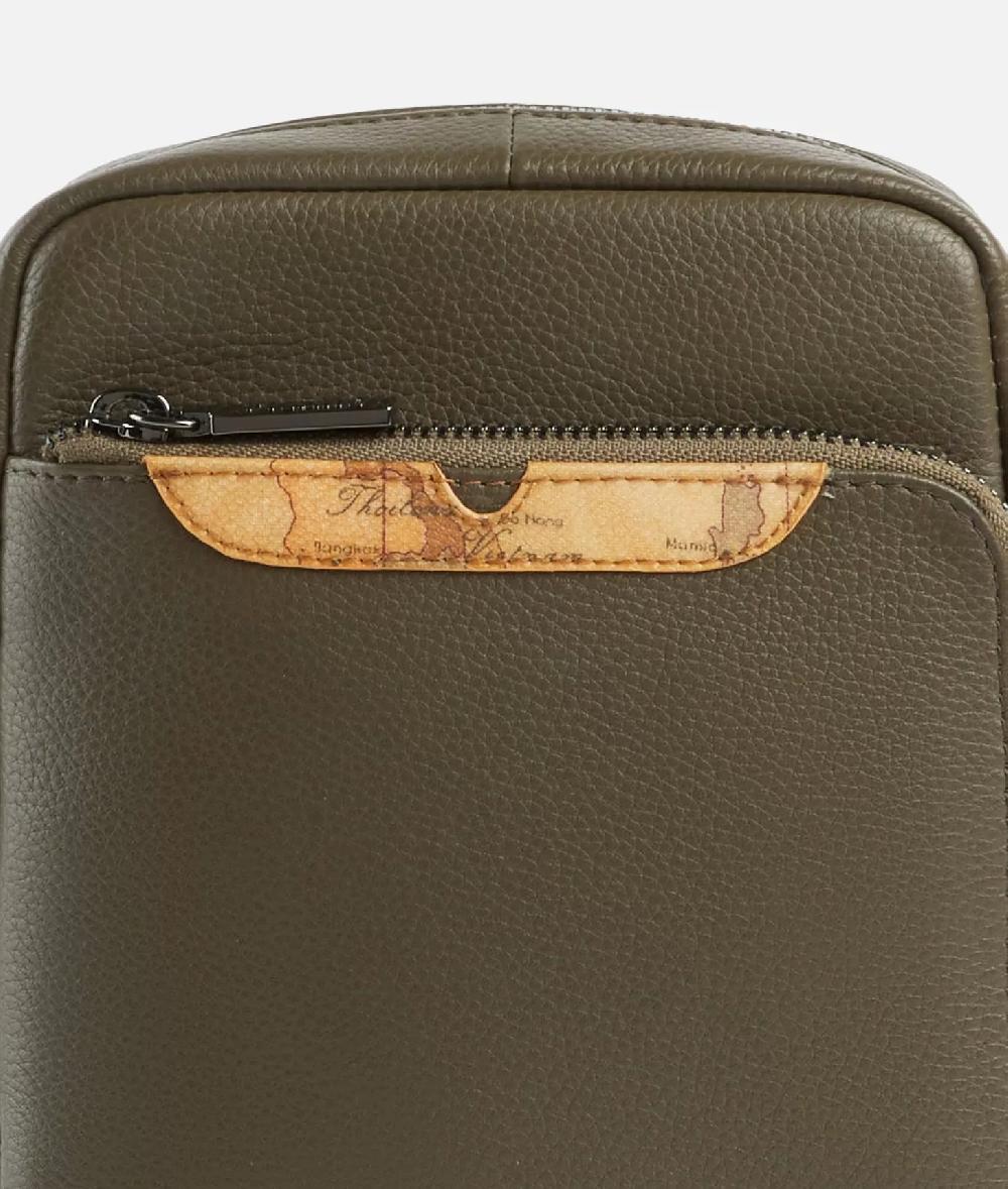 Alviero martini 1a classe Beta Leather bandoliera piccola Verde Militare Vendita Calda