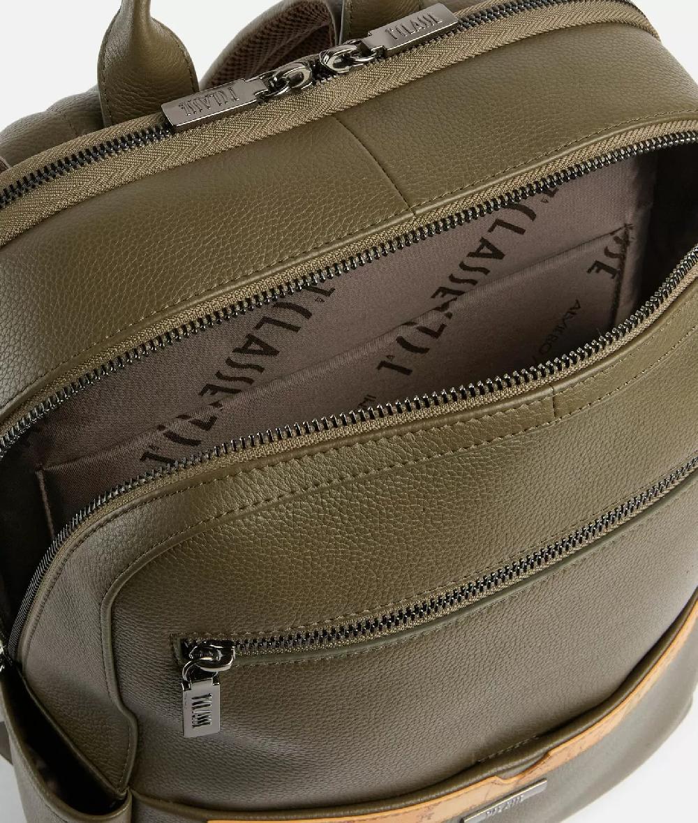 Alviero martini 1a classe Beta Leather zaino portacomputer Verde Militare I Più Venduti