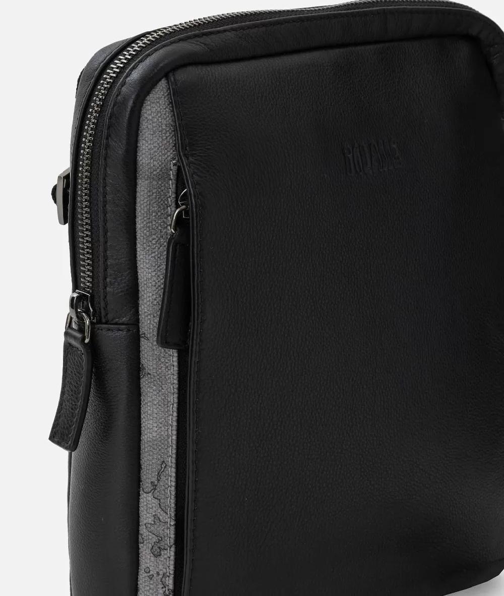 Alviero martini 1a classe Geo Dark tracolla in pelle grande Grigia Promozione
