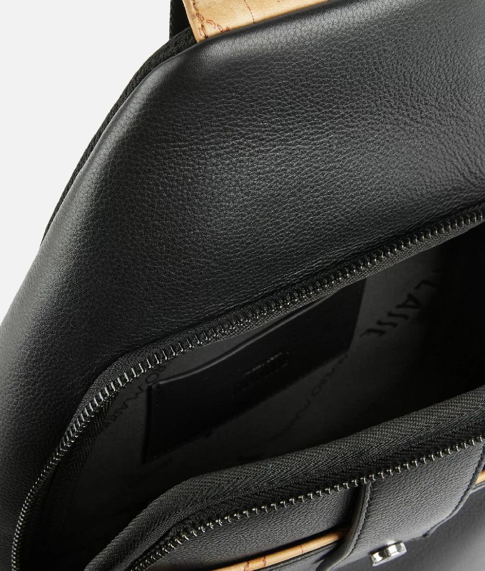 Alviero martini 1a classe Zaino monospalla in pelle Nero Pezzi Unici