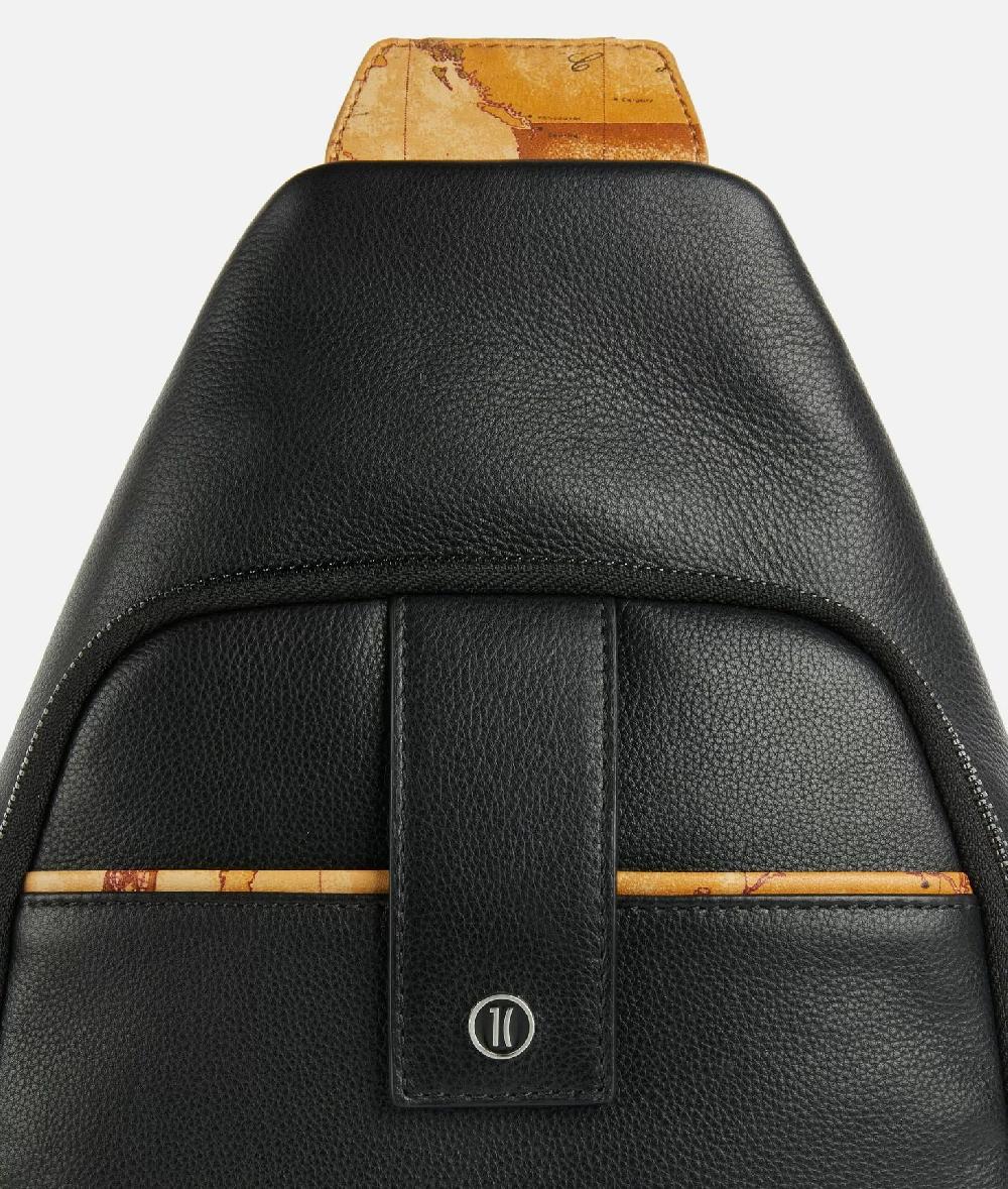 Alviero martini 1a classe Zaino monospalla in pelle Nero Pezzi Unici