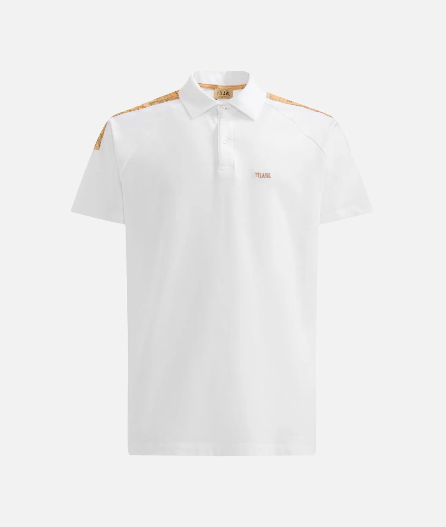 Alviero martini 1a classe Polo in cotone stretch con dettagli spalle Bianca Outlet