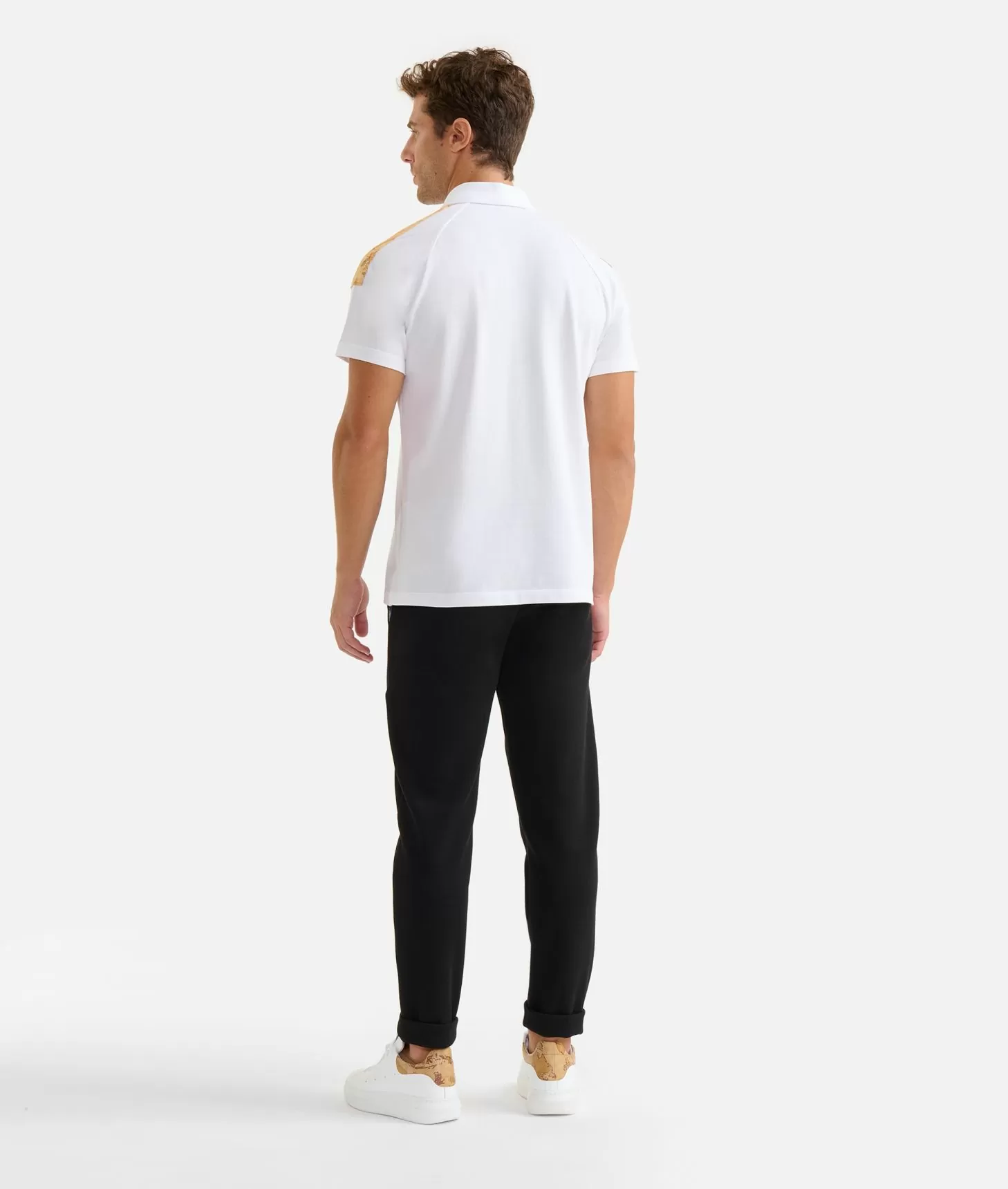 Alviero martini 1a classe Polo in cotone stretch con dettagli spalle Bianca Outlet