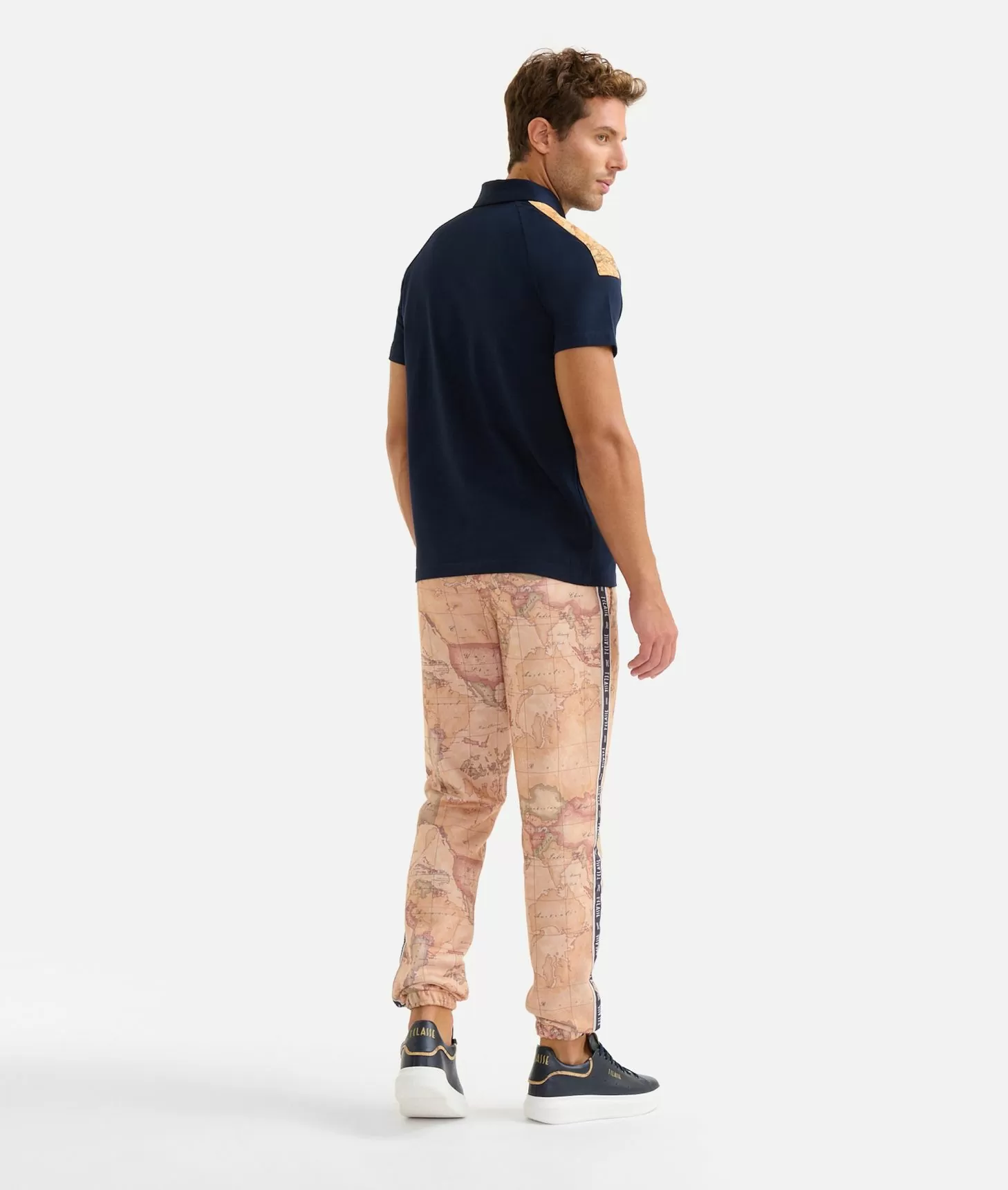 Alviero martini 1a classe Polo in cotone stretch con dettagli spalle Blu Navy Saldi
