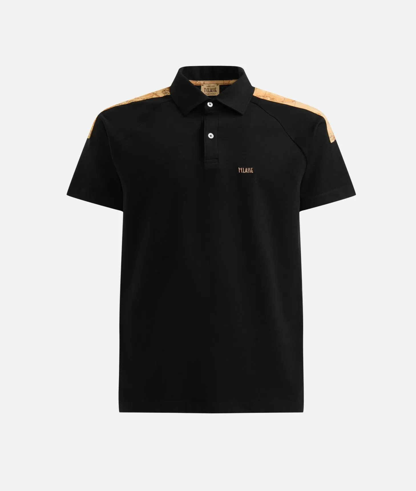 Alviero martini 1a classe Polo in cotone stretch con dettagli spalle Nera Offerte