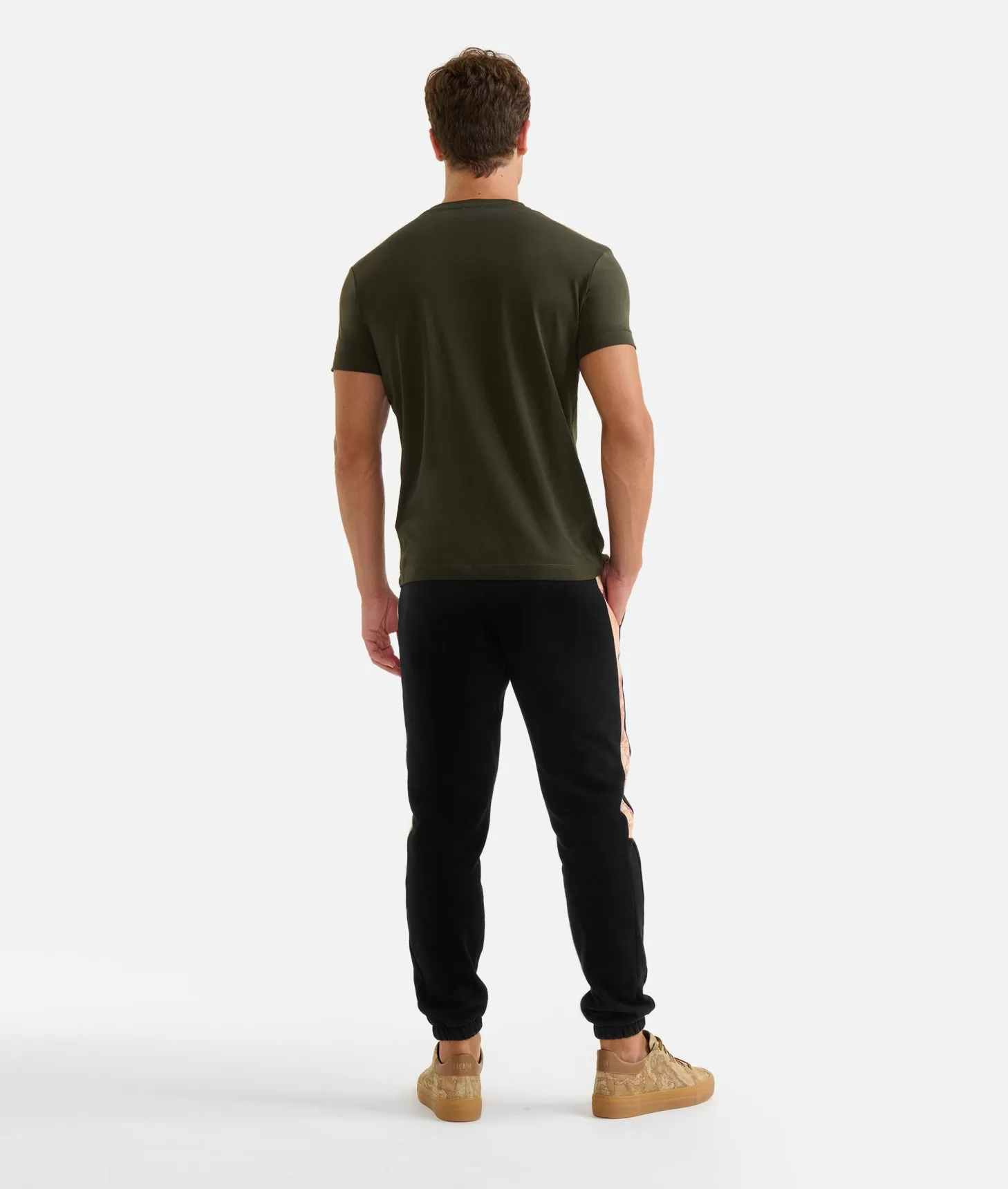 Alviero martini 1a classe T-shirt in cotone con dettagli spalle Verde Militare Saldi Di Fabbrica
