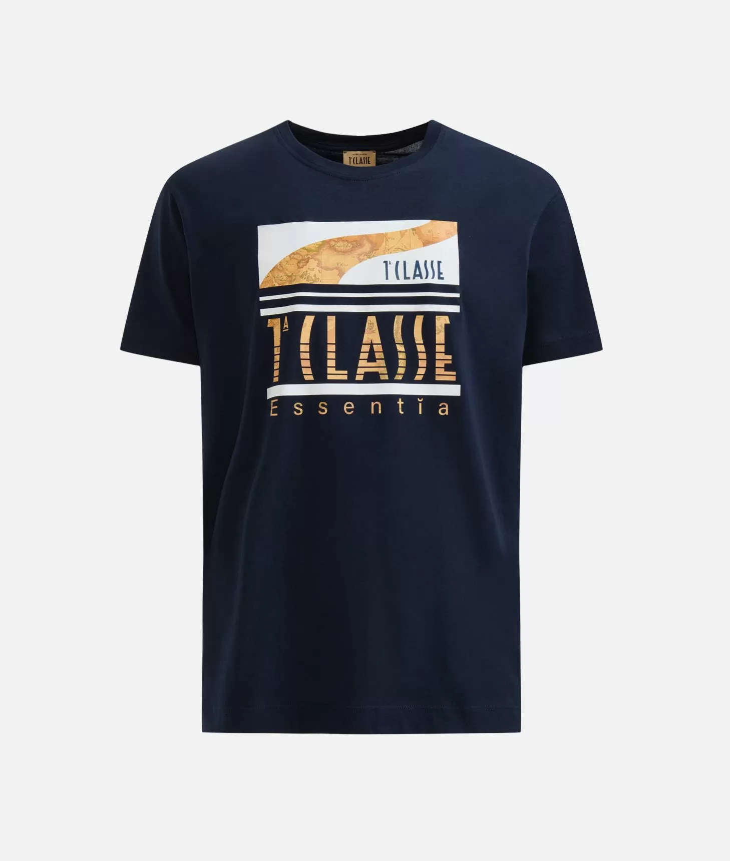 Alviero martini 1a classe T-shirt in cotone con logo 1ᴬ Classe Essentia Blu Navy I Più Venduti