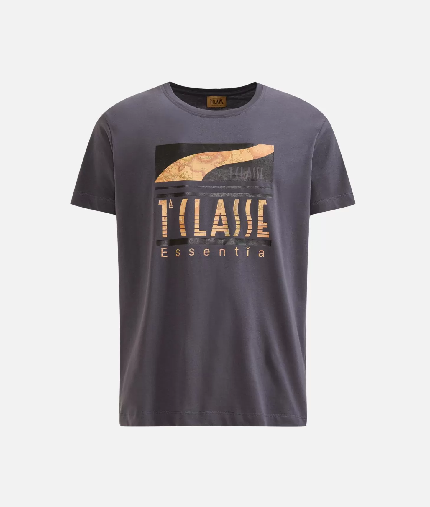 Alviero martini 1a classe T-shirt in cotone con logo 1ᴬ Classe Essentia Piombo Vendite Flash